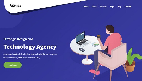 Free marketing agency WordPress Theme