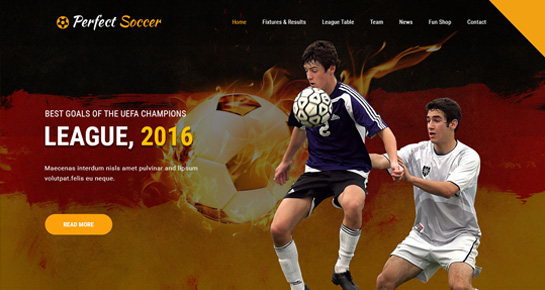 soccer WordPress theme