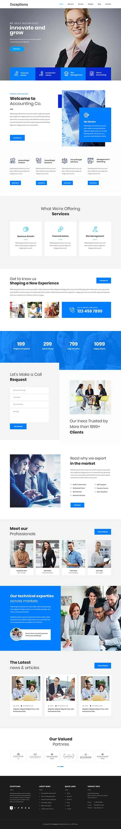 Exceptiona - Accounting WordPress Theme