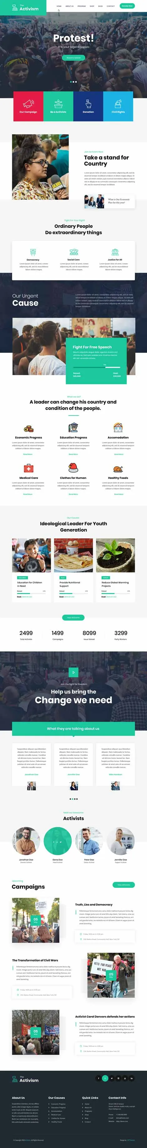 Activism Pro - Social Activism WordPress theme