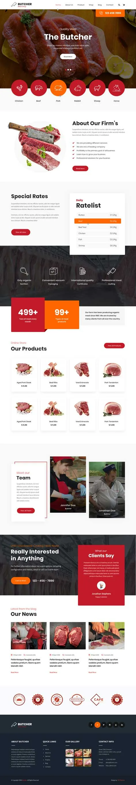 Butcher - Butcher Shop WordPress Theme