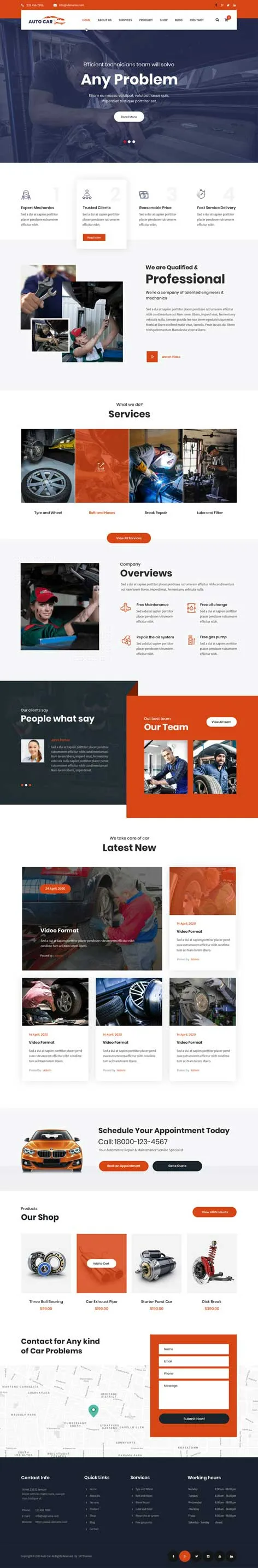 Auto Car - car dealer WordPress theme