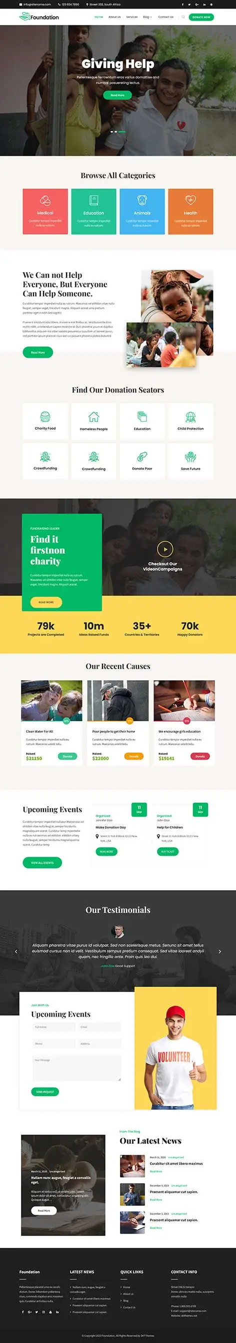 SKT Foundation - Charity Foundation WordPress Theme