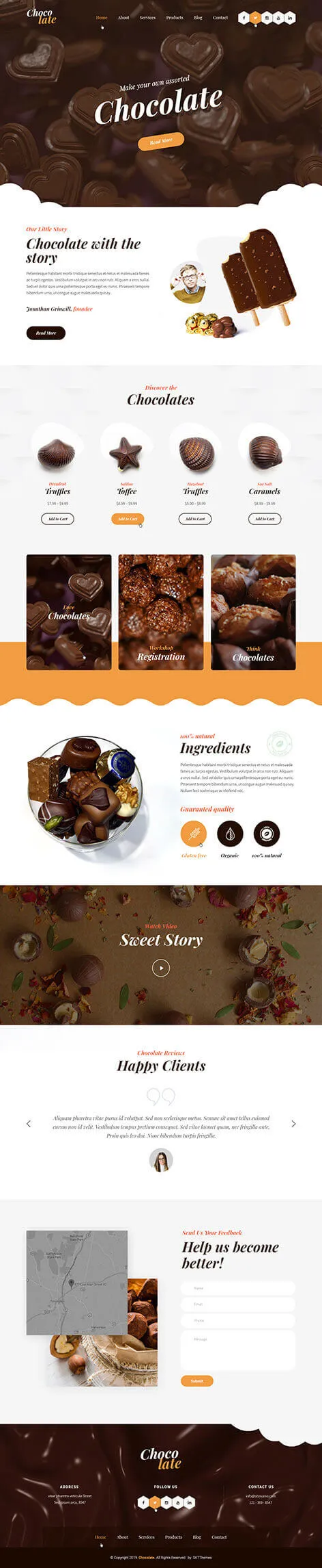 Ele Chocolate - Chocolate WordPress Theme