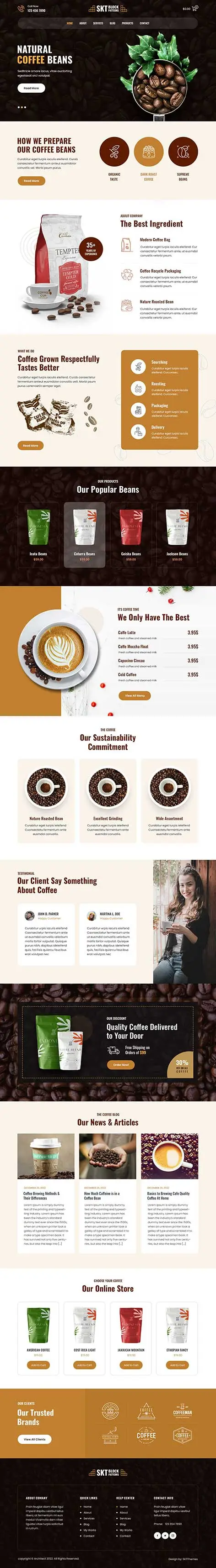 GB Coffee Blocks Pro - Coffee House WordPress Theme