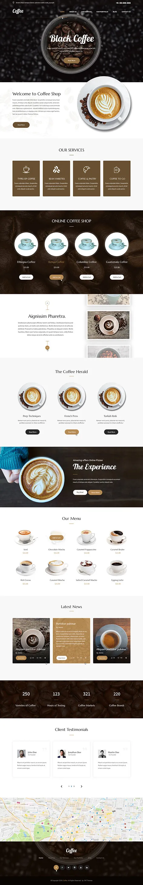 SKT Cafe Pro - Coffee Shop WordPress theme