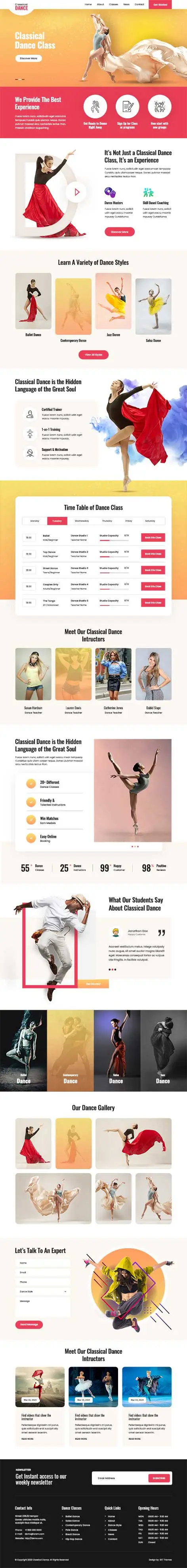 SKT Dance - Dance Academy WordPress theme