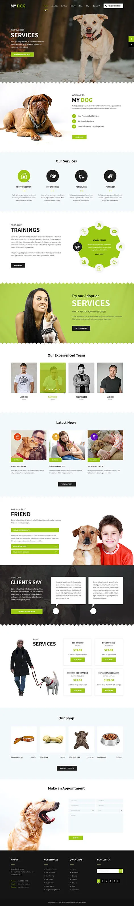 My Dog - Dog WordPress theme