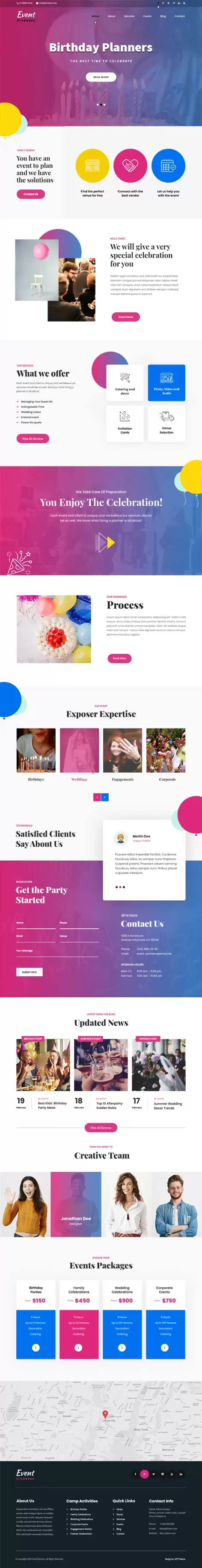 Event Planners Pro - Event Agency WordPress theme