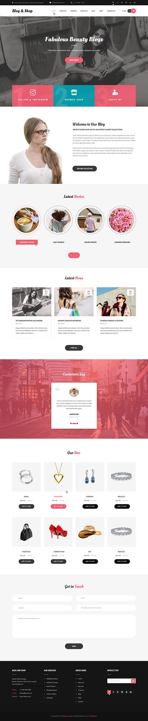 Blog and Shop - Fashion Blog WordPress theme