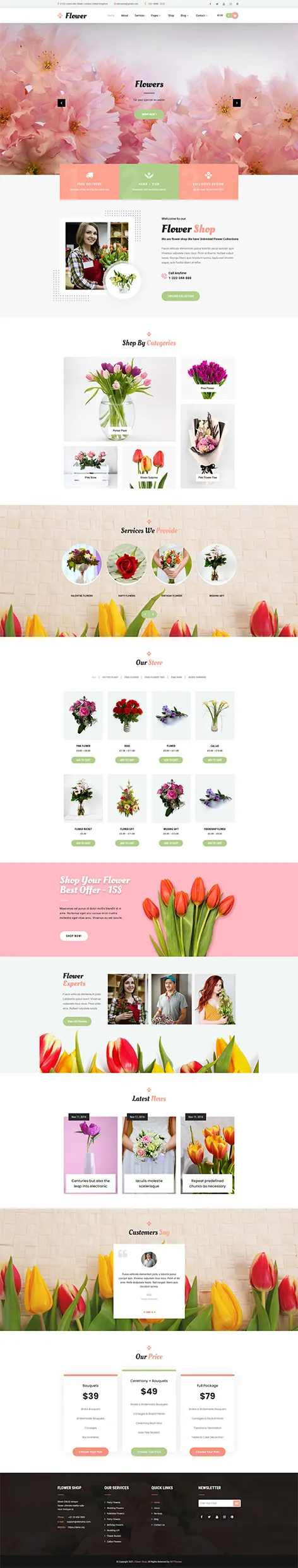 Flower Shop - florist WordPress theme