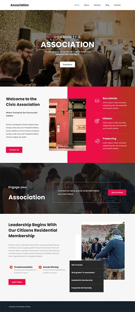 Association - Free Community WordPress theme