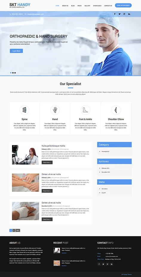 Handy - Doctor WordPress Theme