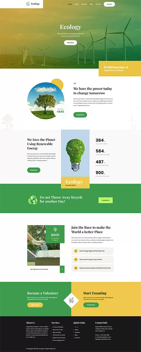 SKT Ecology - free ecology WordPress theme