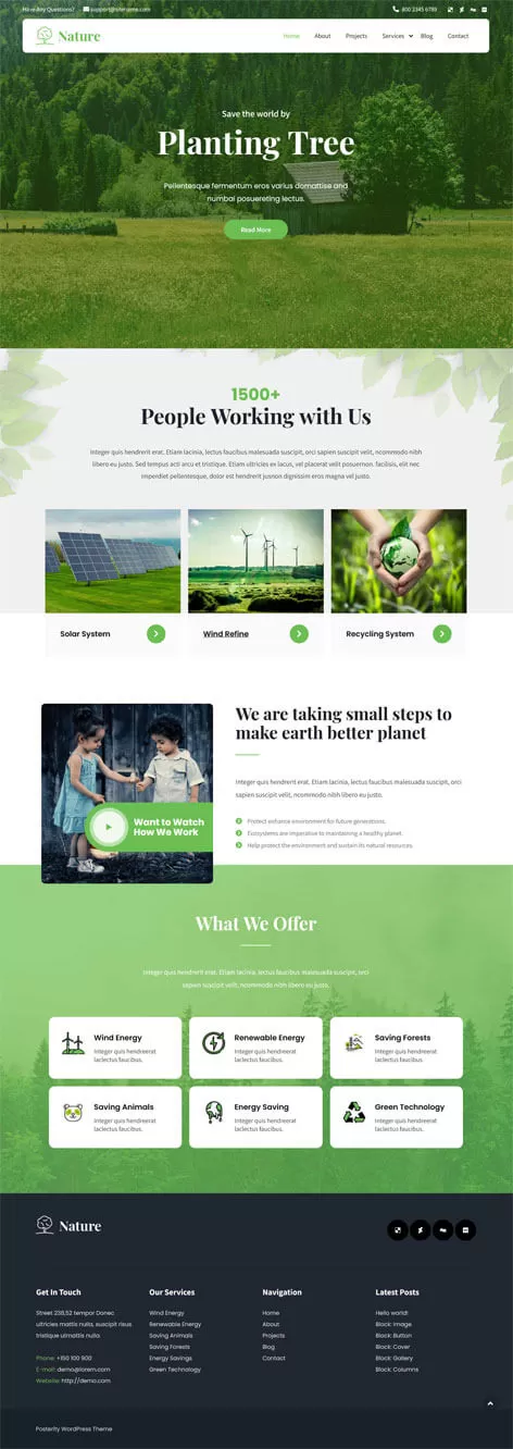 SKT Green - Free Enterprise WordPress theme