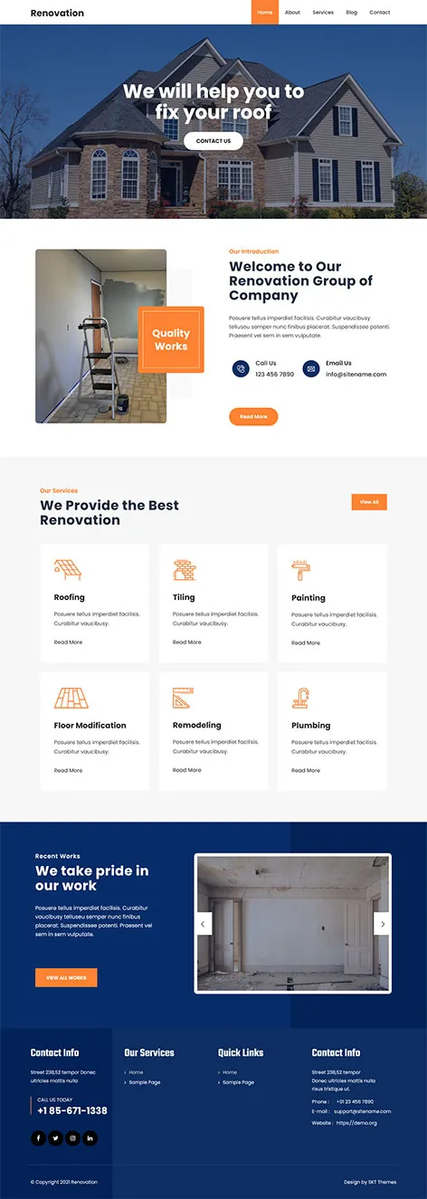 GB Renovation - Home Improvement WordPress Theme