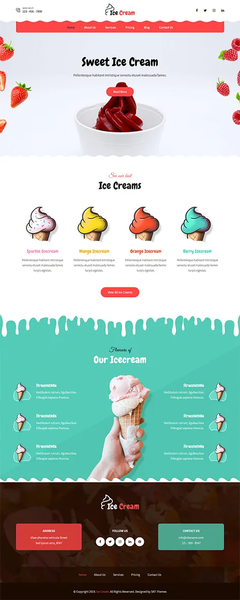 IceCream Lite - Free IceCream WordPress Theme