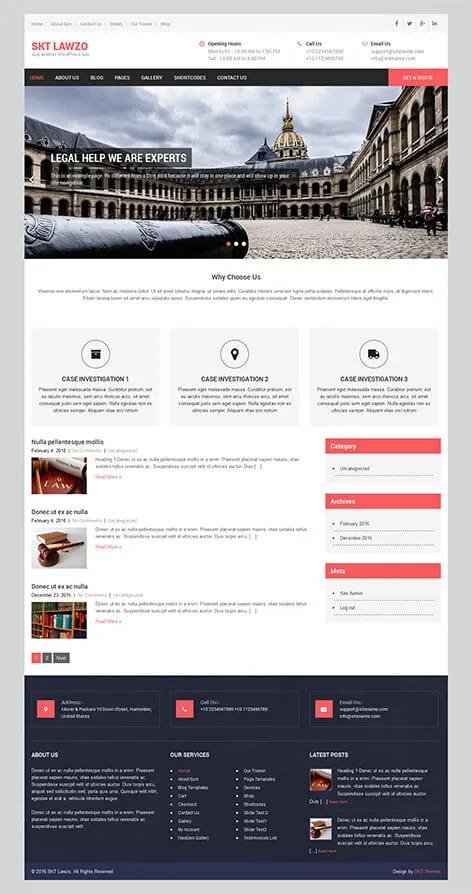 Attorney Lite - free Attorney WordPress theme