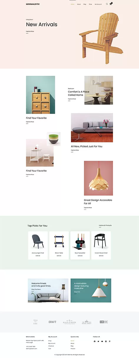 SKT Minimal - Free Minimal eCommerce WordPress Theme