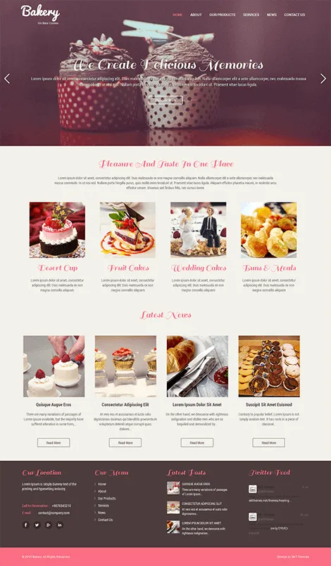 SKT Bakery Lite - free responsive bakery WordPress theme