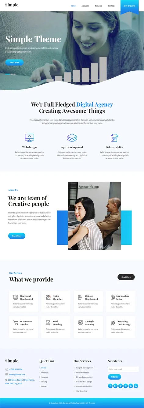 free simple WordPress theme