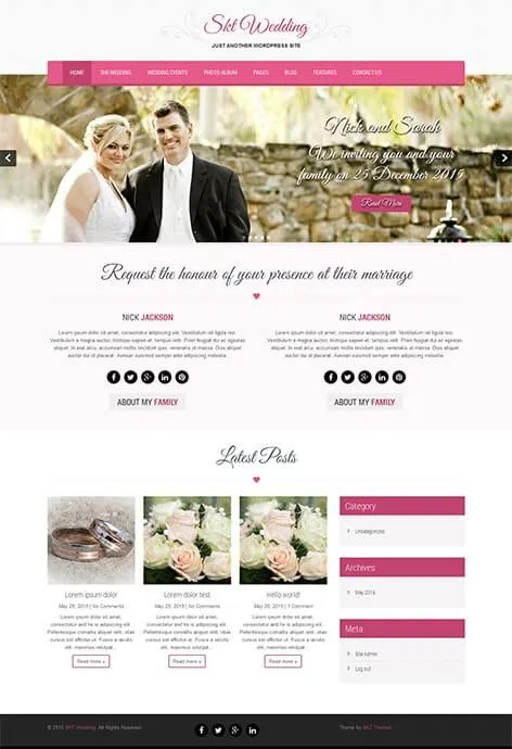 Wedding Lite - free wedding WordPress theme