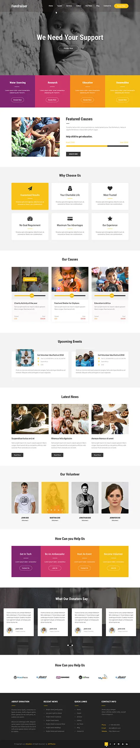 Fundraiser - Fundraising WordPress theme