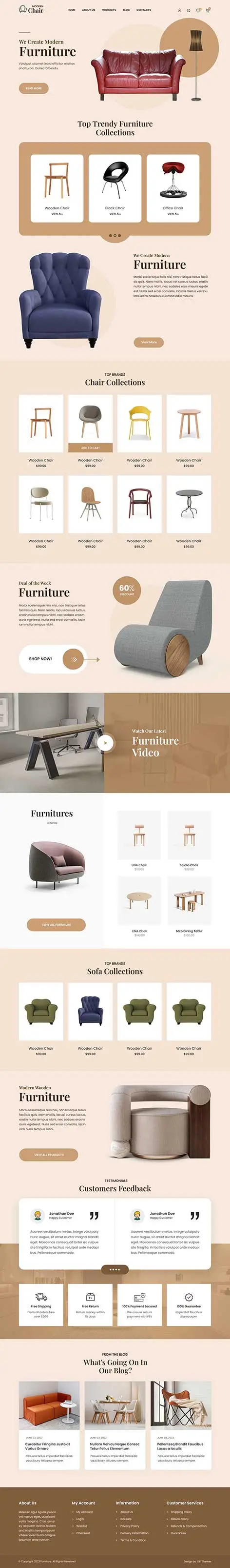 SKT Furniture Store - Furniture WooCommerce WordPress Theme