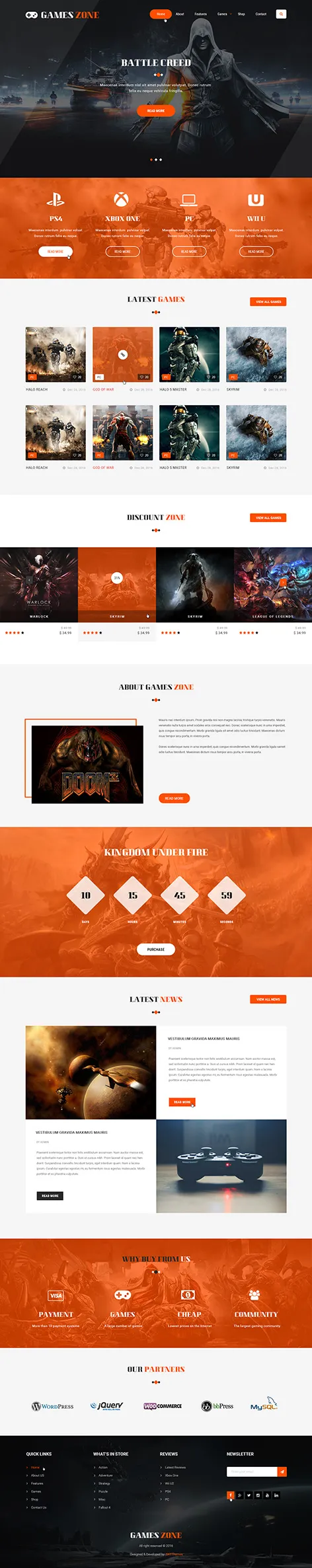 Game Developer - game developer WordPress theme