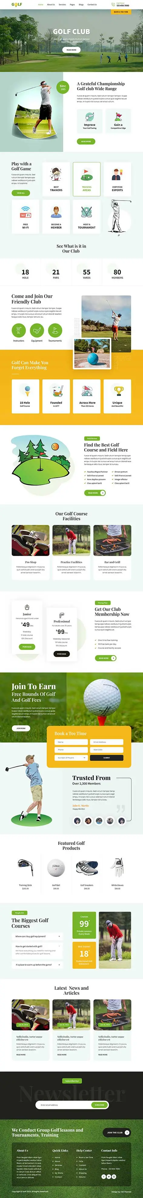 SKT Golf Club - Golf WordPress theme