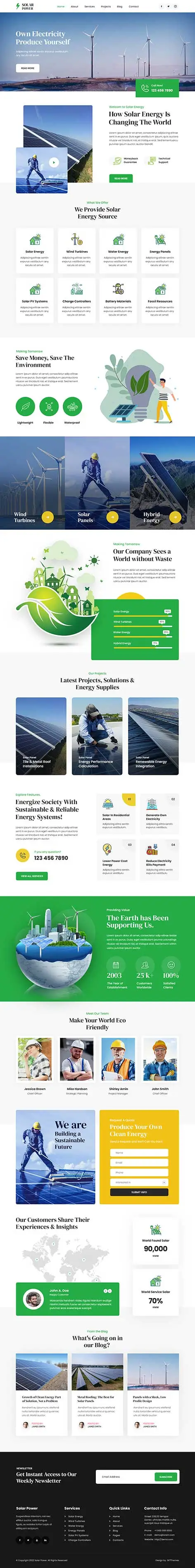 SKT Solar Power - Green Energy WordPress Theme