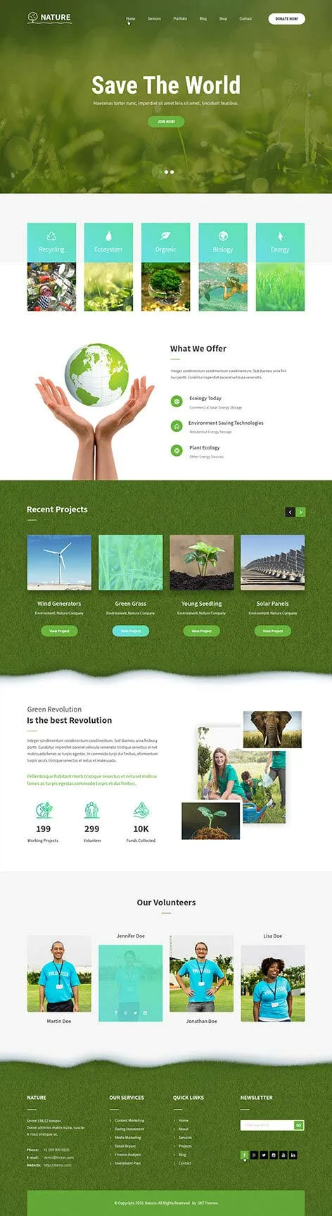 Ele Nature - Green Nature WordPress Theme