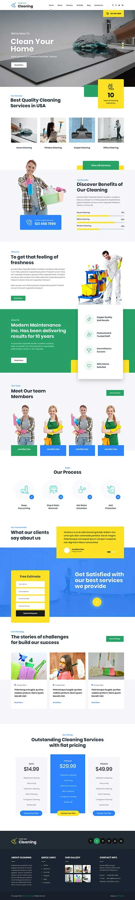 HVAC and Cleaning - HVAC Cleaning WordPress theme