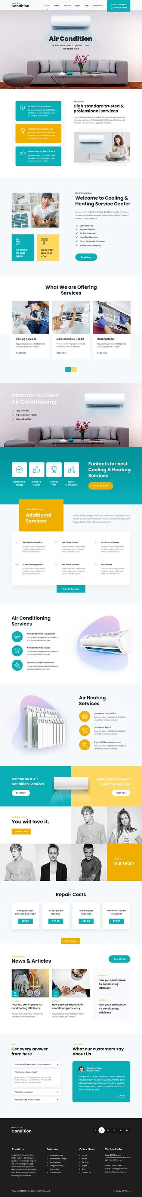 Air Conditioner - HVAC WordPress theme