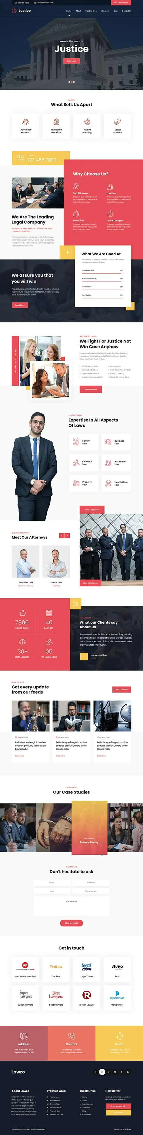 Lawzo - lawyer WordPress theme