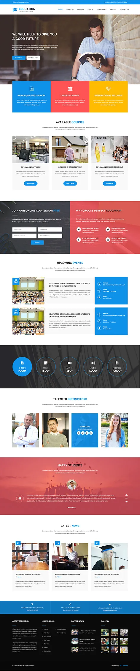 SKT Education - LMS WordPress theme