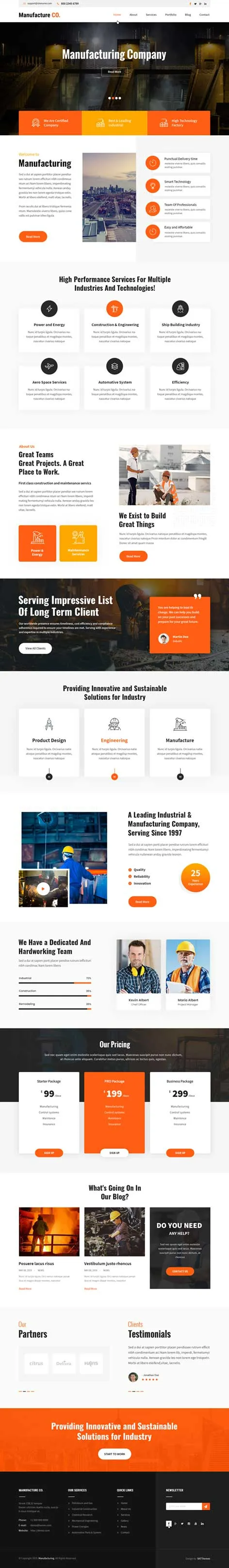 Manufacturing Pro - Manufacturing WordPress theme