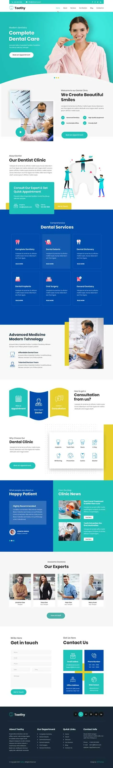 Teethy - Medical WordPress Theme