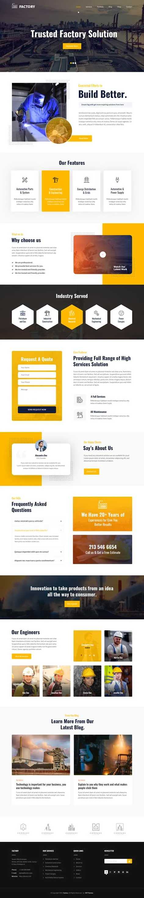 Factory Pro - Modern Business WordPress theme