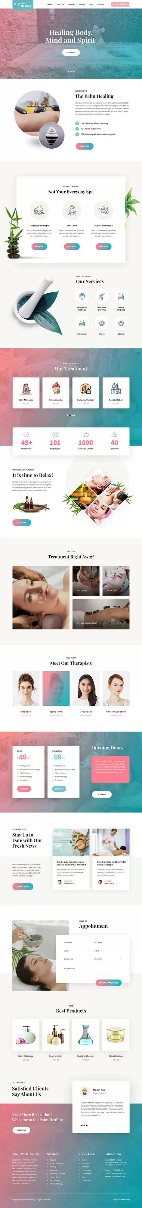 Palm Healing - Mystic WordPress Theme