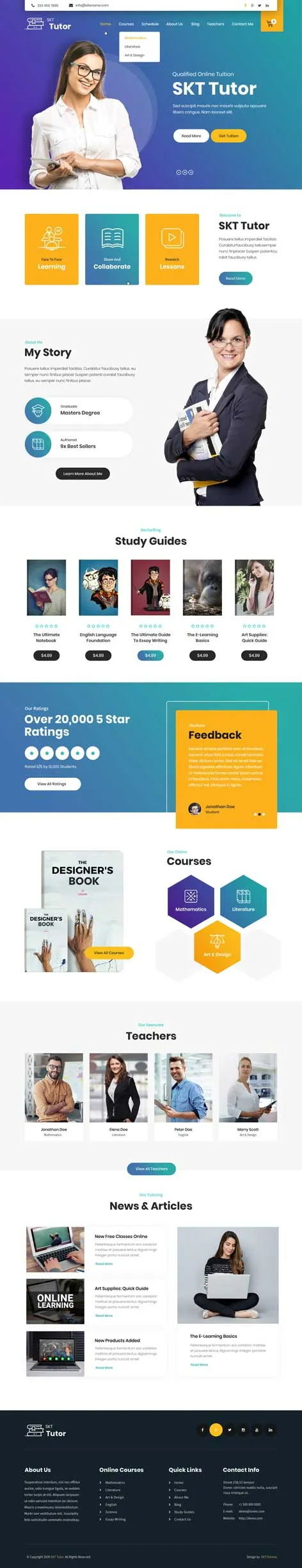 SKT Tutor - Online Tutor WordPress theme