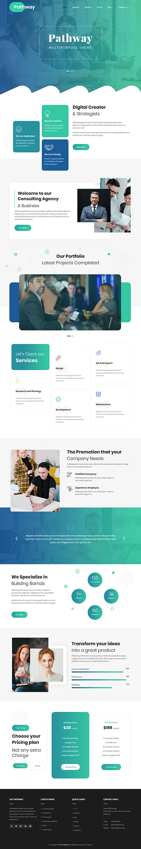 SKT Pathway PRO - Business Agency WordPress theme