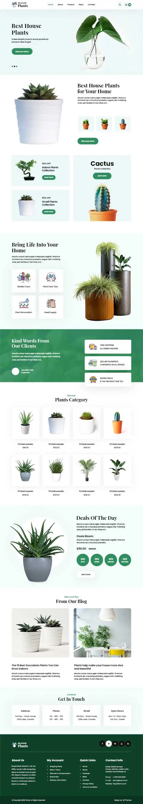 GB Plants Pro - Plant Store WordPress theme