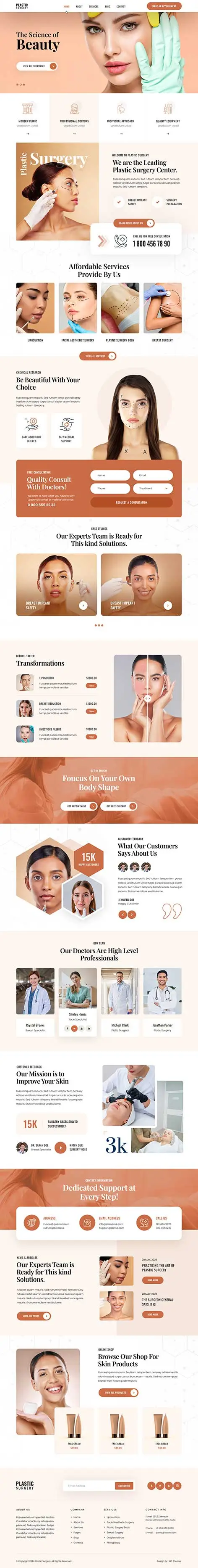 SKT Plastic Surgery - Plastic Surgery WordPress Theme