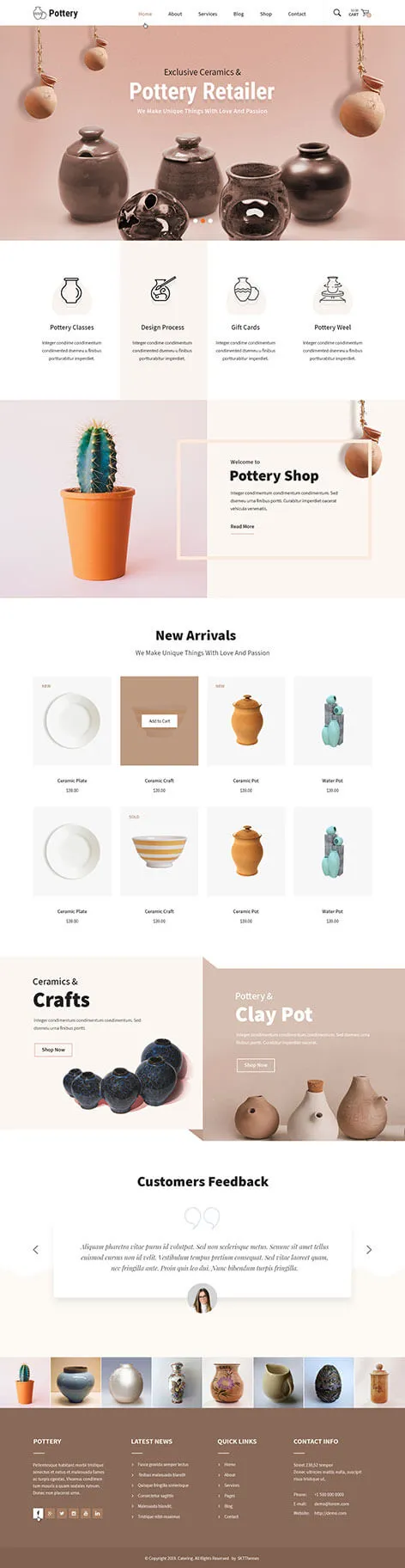 SKT Pottery - Pottery WordPress Theme