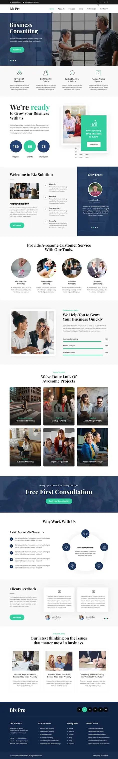 SKT Biz PRO - responsive multipurpose WordPress theme