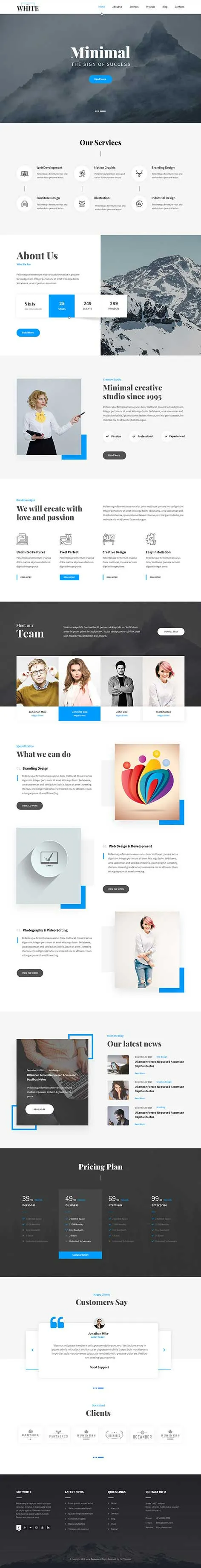 SKT White PRO - Responsive white WordPress theme