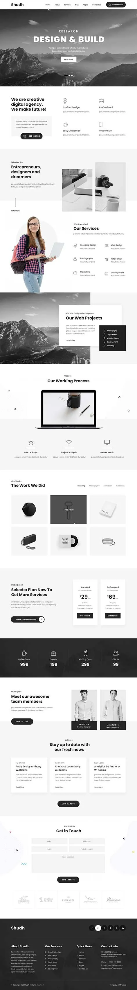 Shudh Pro - Minimal WordPress Theme