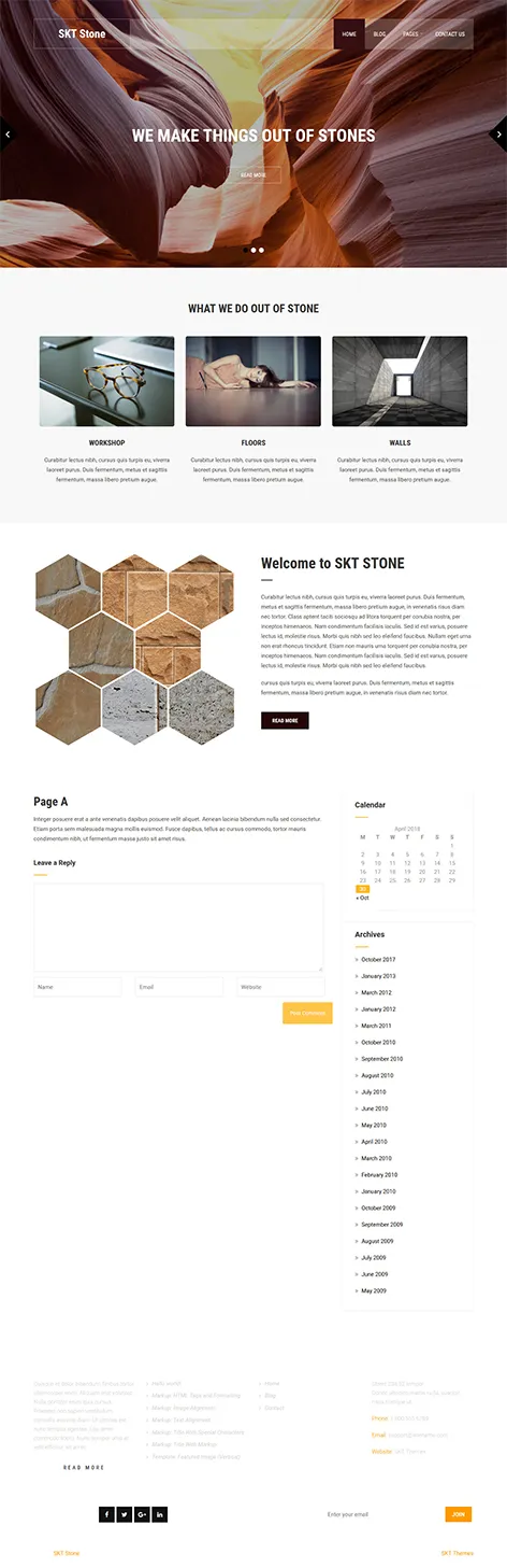 Stone Lite - Simple WordPress theme free