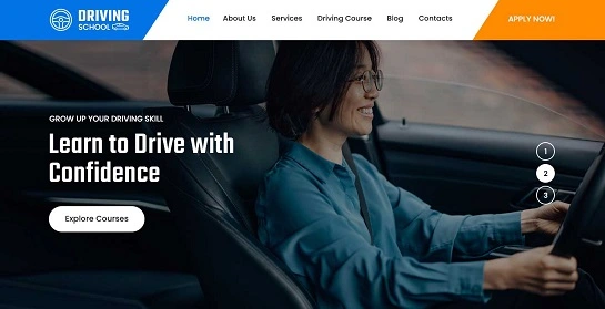 Driving School WordPress Theme